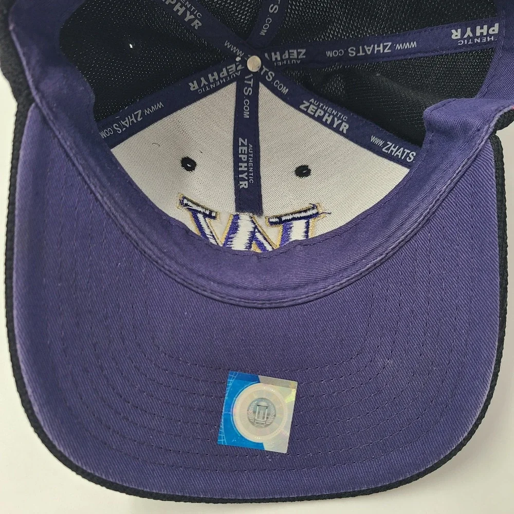 Washington Huskies Hat Adjustable Zephyr Black Purple‎ Gold NCAA University Men